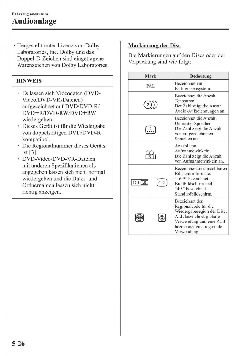 Mazda 2 Demio Handbuch / page 352