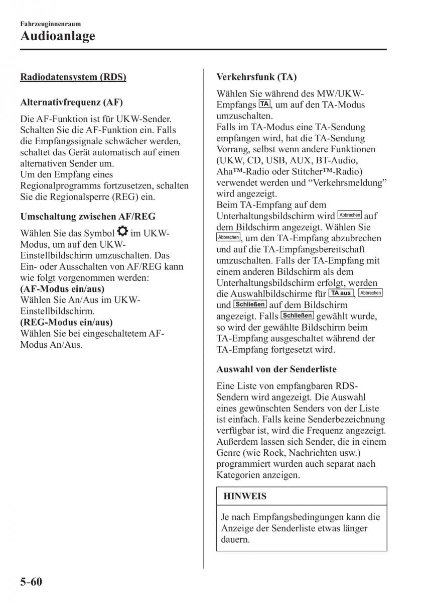 Mazda 2 Demio Handbuch / page 386