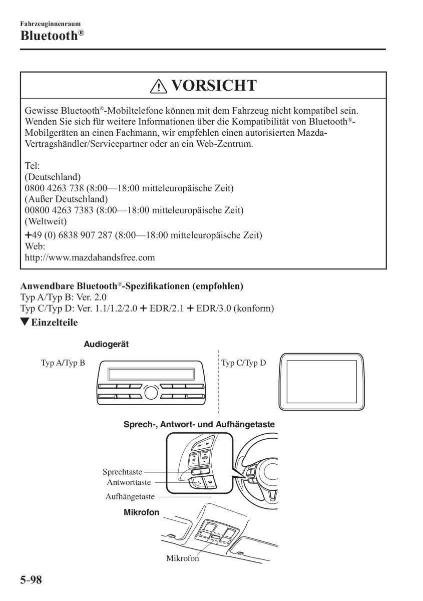 Mazda 2 Demio Handbuch / page 424