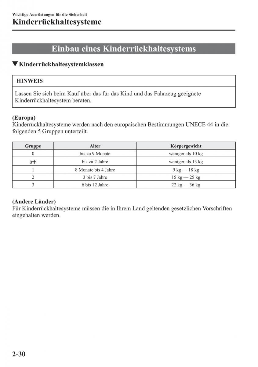 Mazda 2 Demio Handbuch / page 52