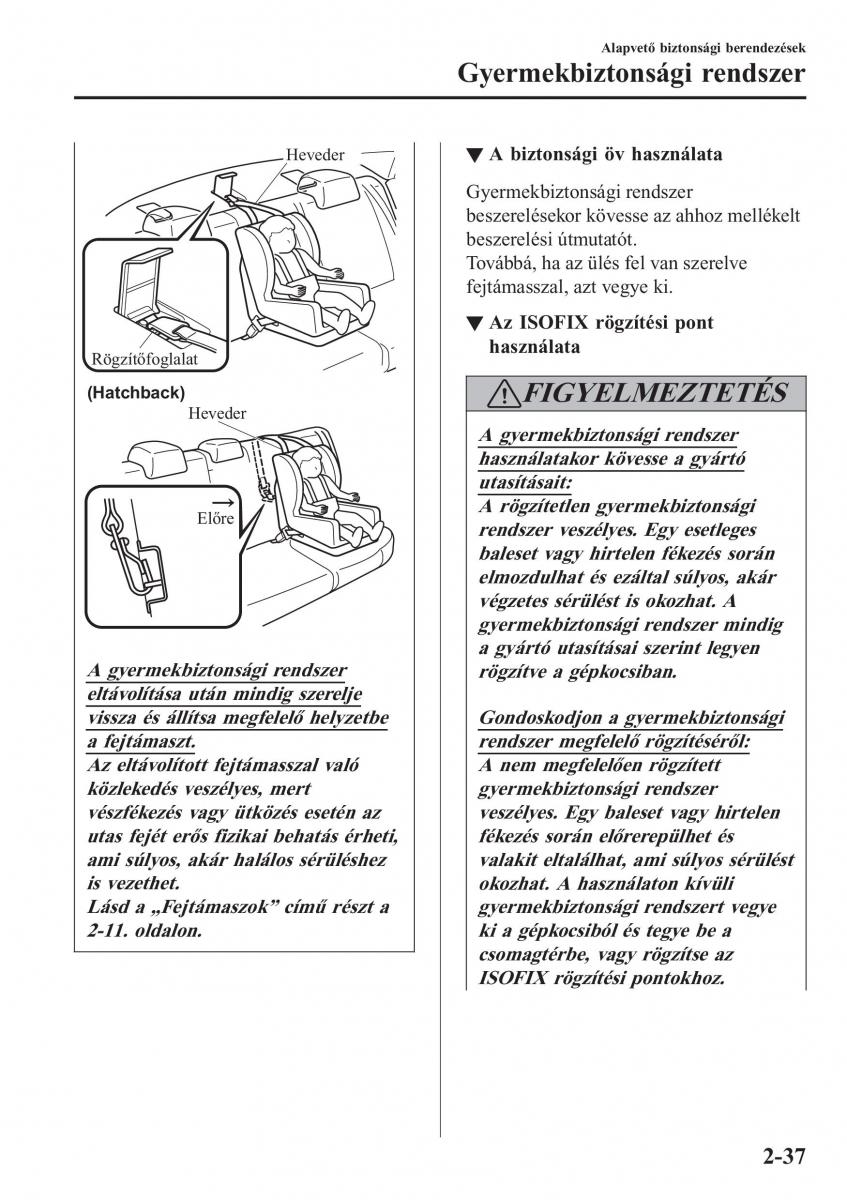 Mazda 2 Demio Kezelesi utmutato / page 58