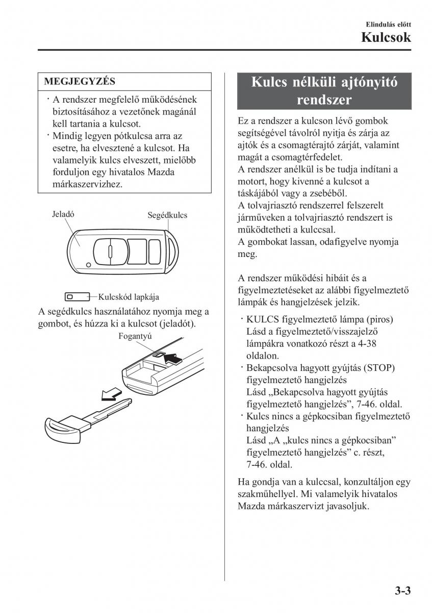 Mazda 2 Demio Kezelesi utmutato / page 84