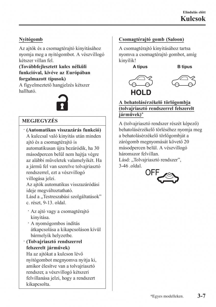 Mazda 2 Demio Kezelesi utmutato / page 88