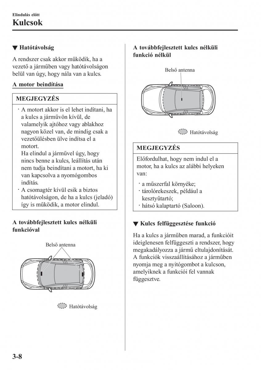 Mazda 2 Demio Kezelesi utmutato / page 89