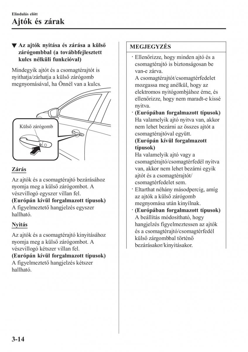 Mazda 2 Demio Kezelesi utmutato / page 95