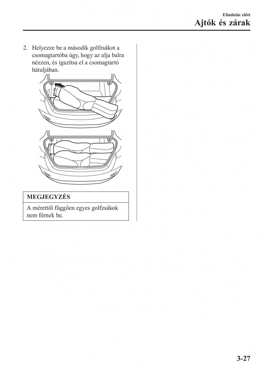 Mazda 2 Demio Kezelesi utmutato / page 108