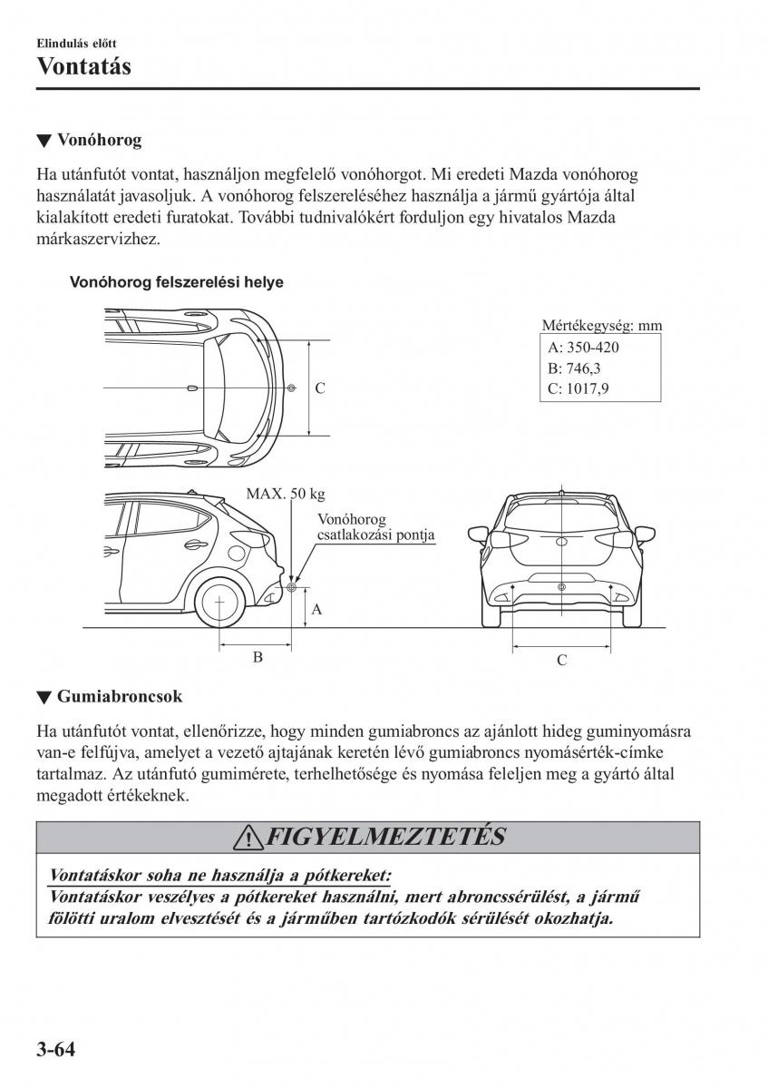 Mazda 2 Demio Kezelesi utmutato / page 145