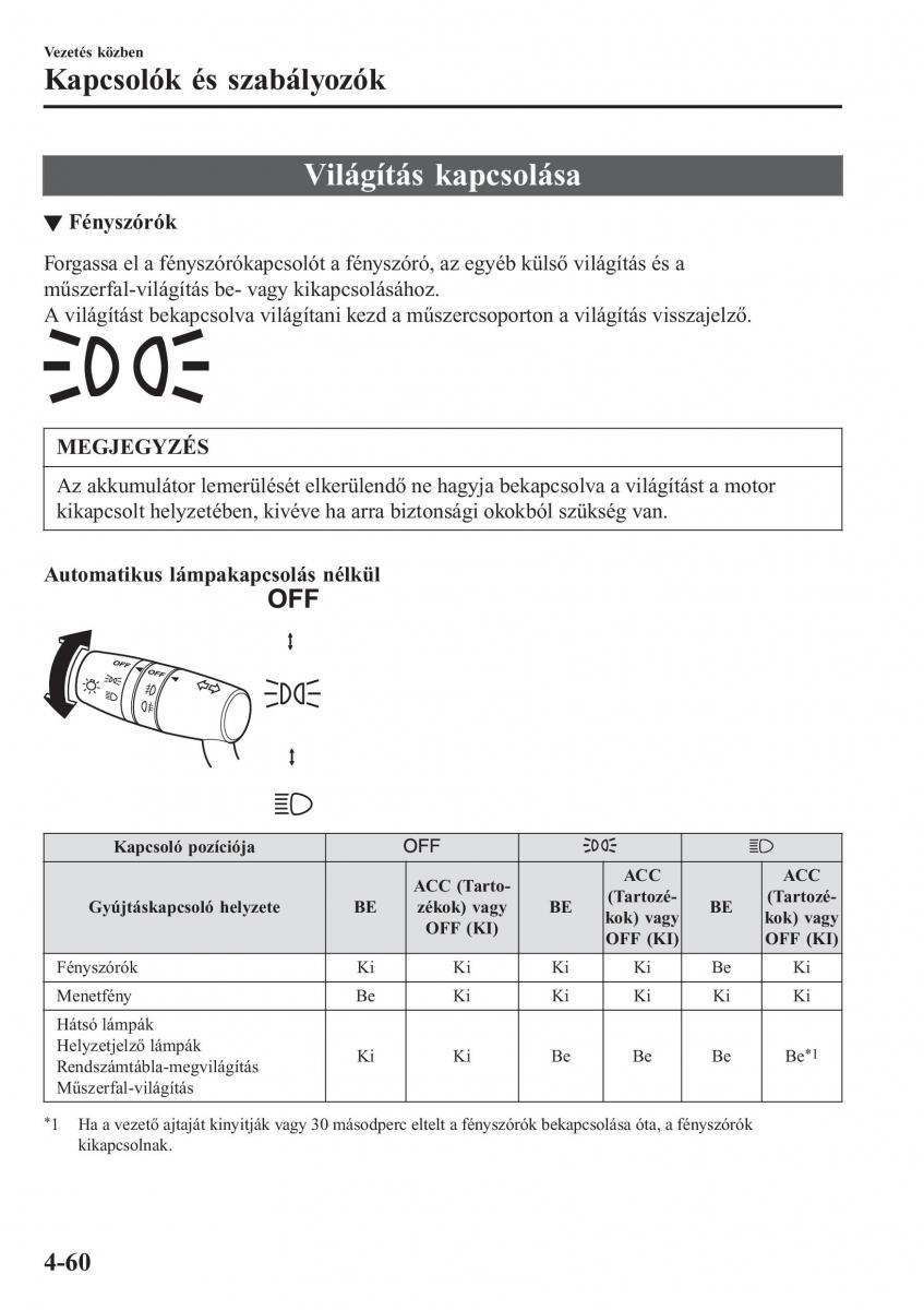 Mazda 2 Demio Kezelesi utmutato / page 209