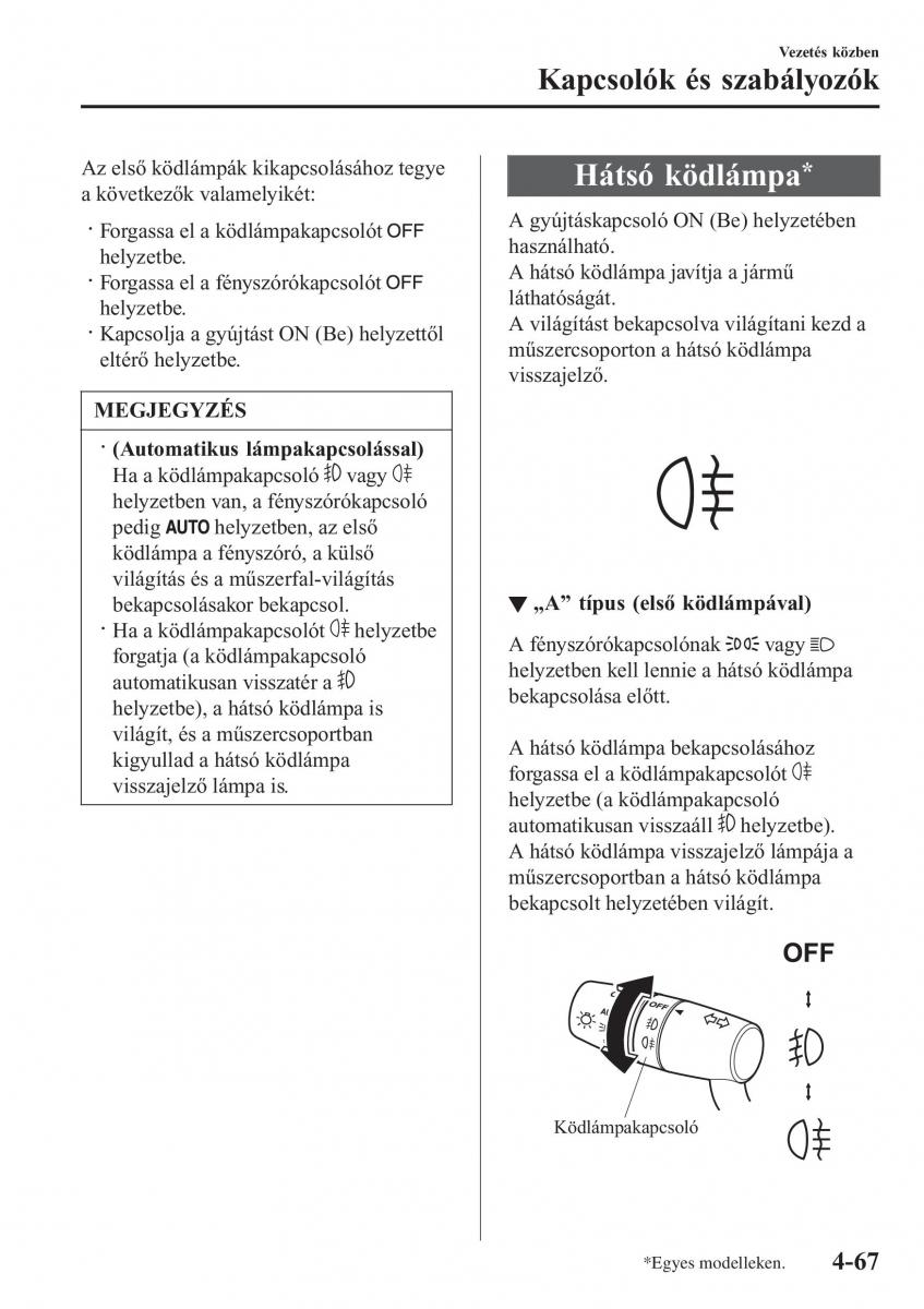 Mazda 2 Demio Kezelesi utmutato / page 216