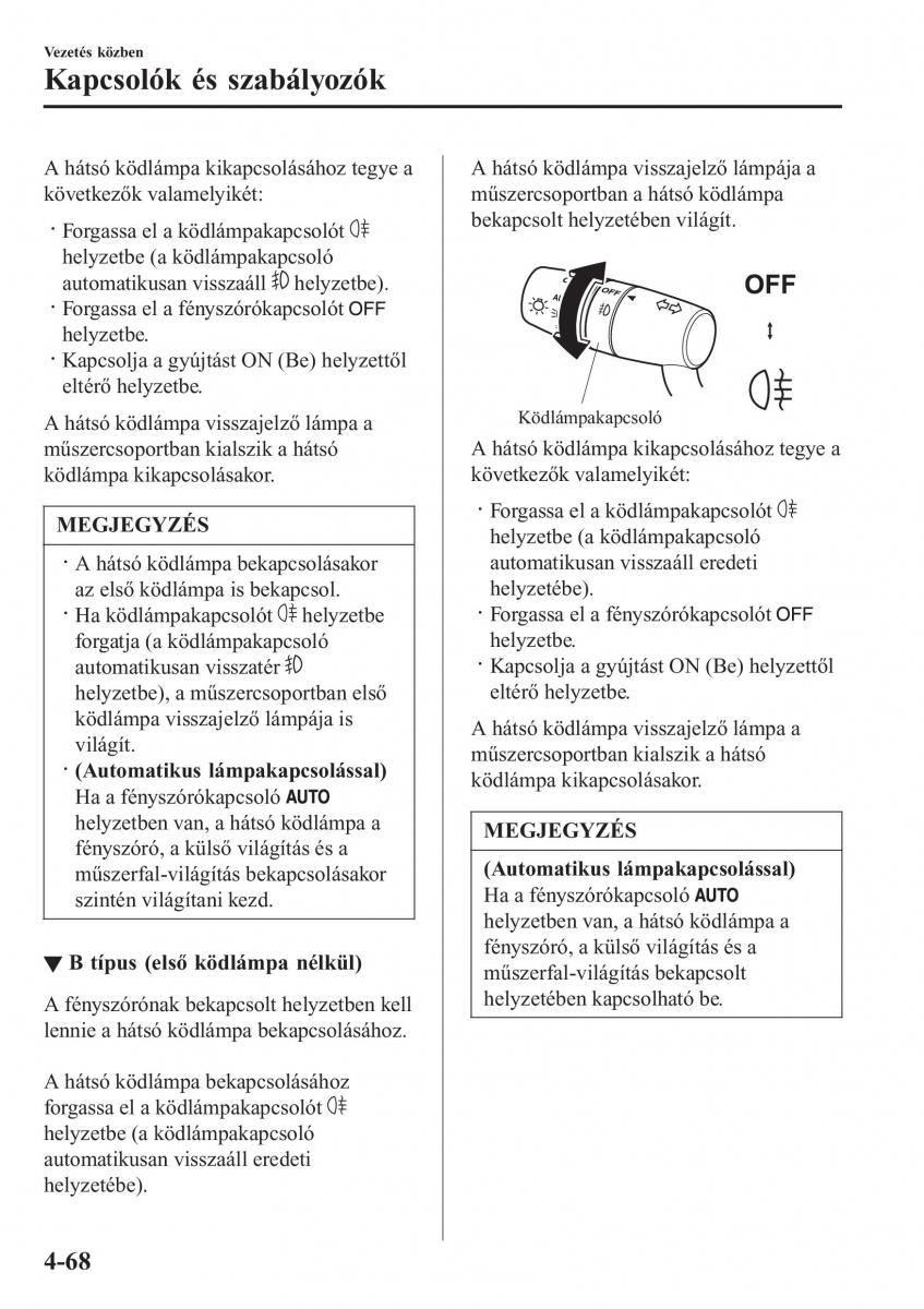 Mazda 2 Demio Kezelesi utmutato / page 217