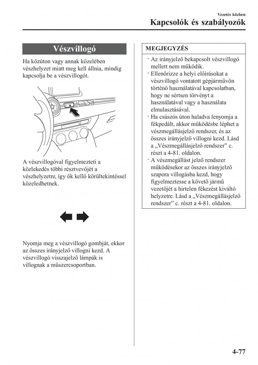 Mazda 2 Demio Kezelesi utmutato / page 226