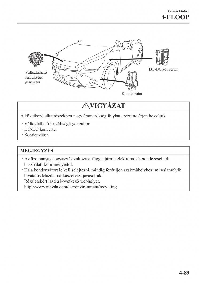 Mazda 2 Demio Kezelesi utmutato / page 238