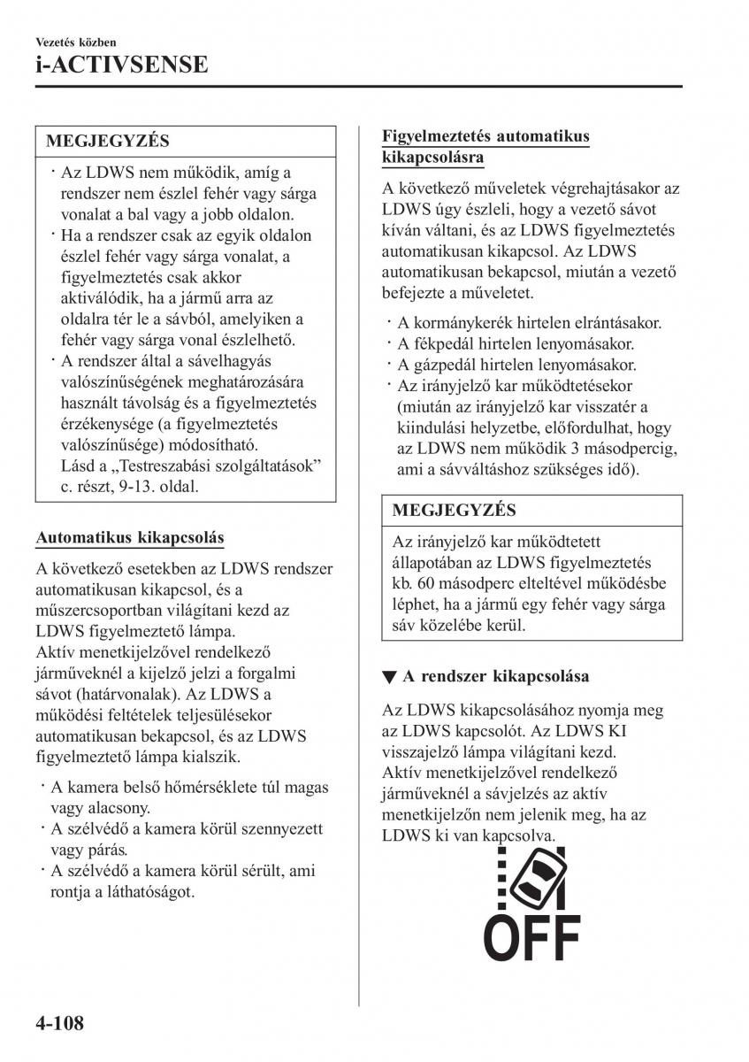 Mazda 2 Demio Kezelesi utmutato / page 257