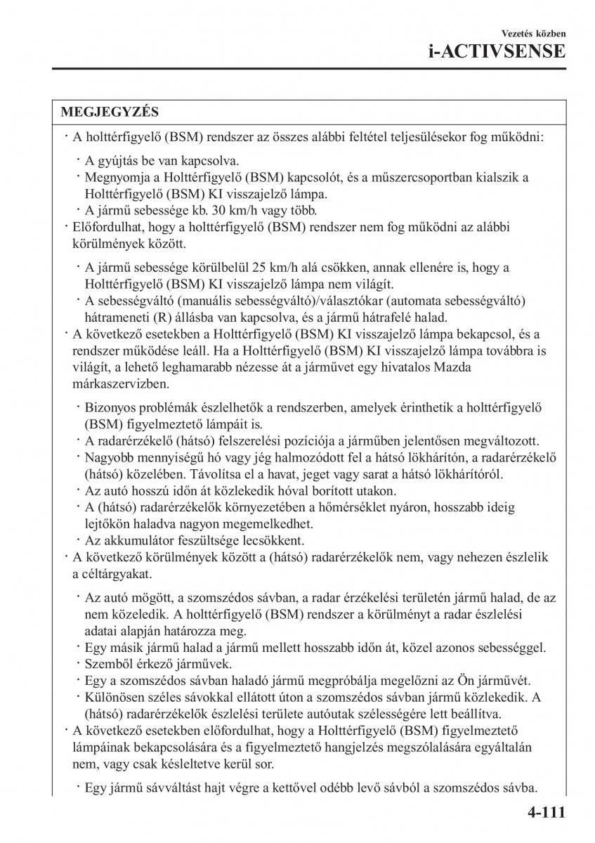 Mazda 2 Demio Kezelesi utmutato / page 260