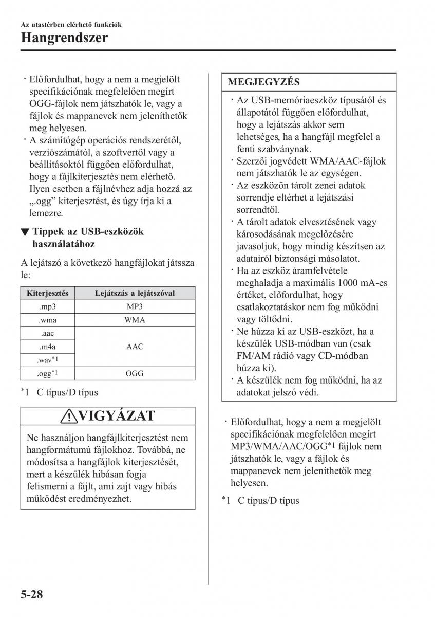 Mazda 2 Demio Kezelesi utmutato / page 335