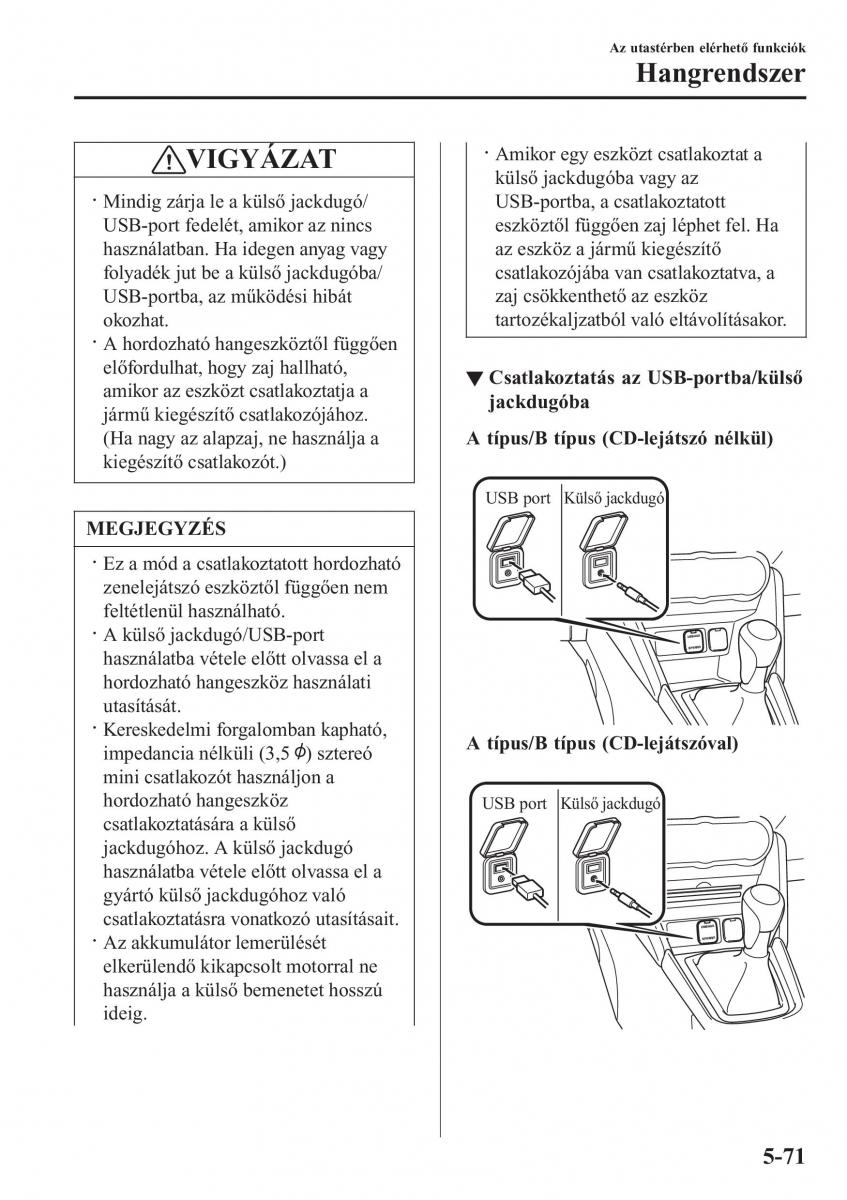 Mazda 2 Demio Kezelesi utmutato / page 378