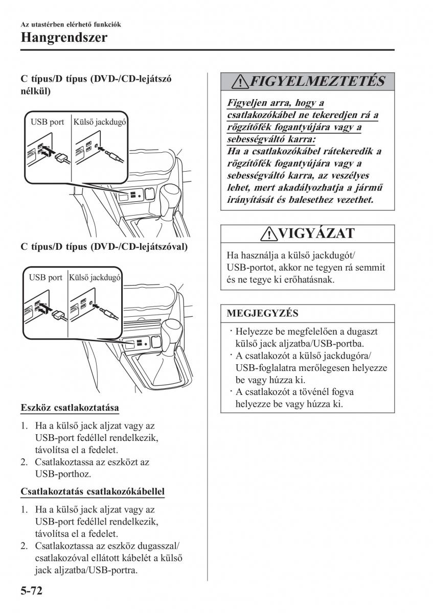 Mazda 2 Demio Kezelesi utmutato / page 379