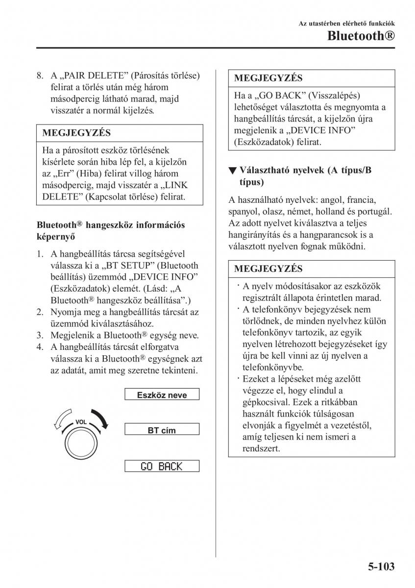 Mazda 2 Demio Kezelesi utmutato / page 410