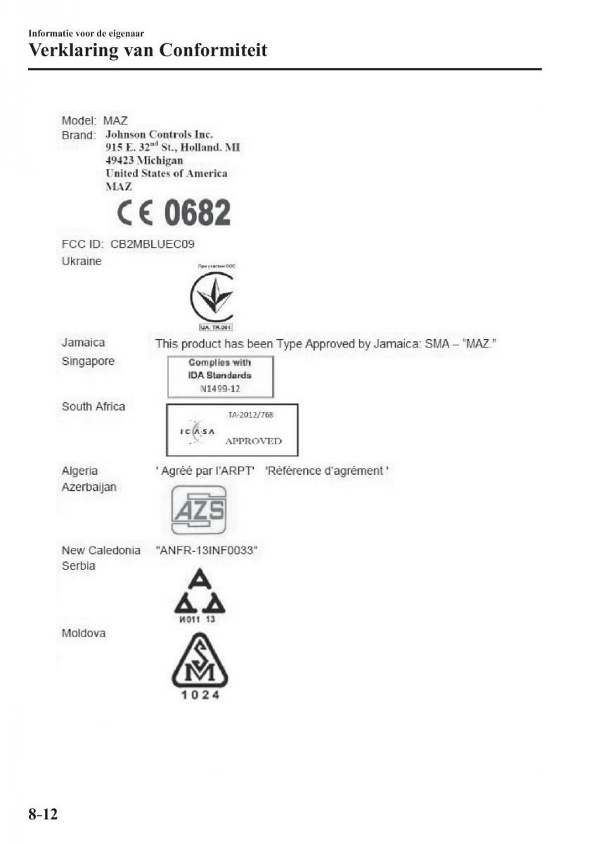 Mazda 2 Demio handleiding / page 659