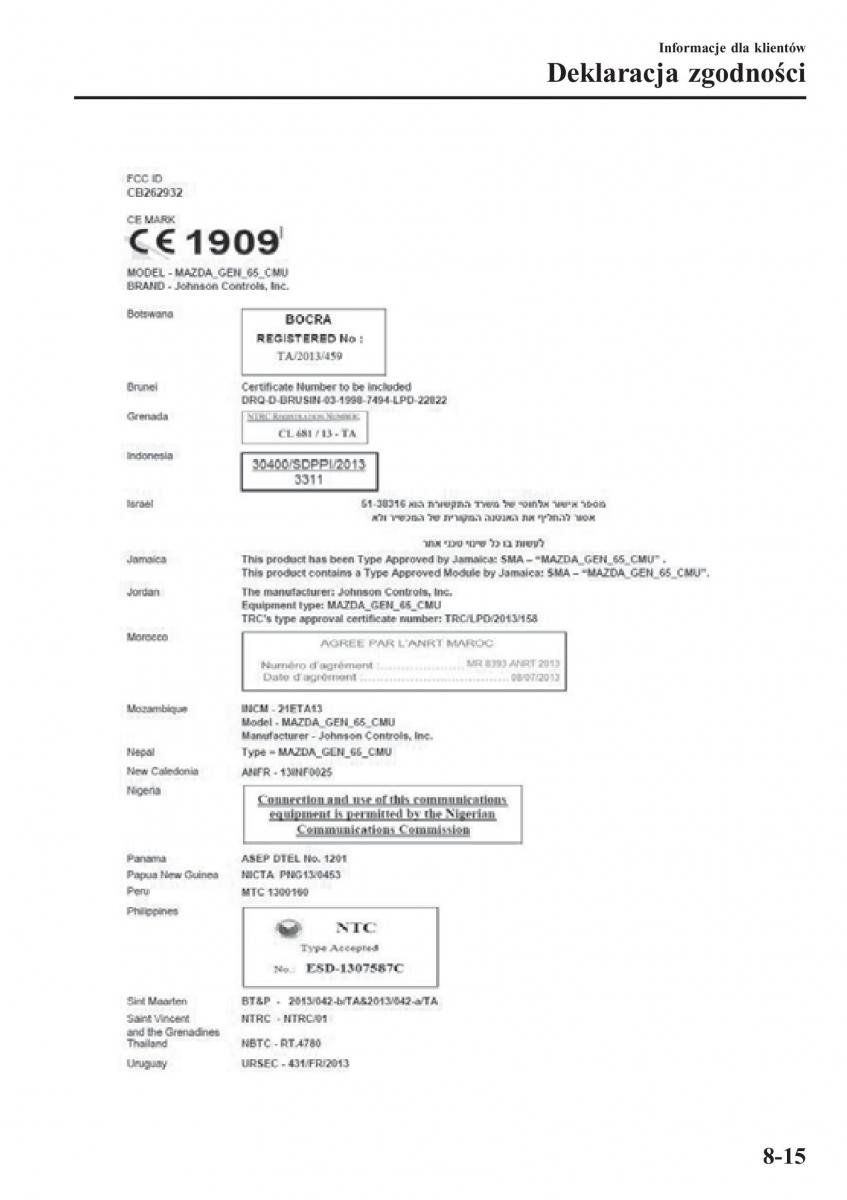 Mazda 2 Demio instrukcja obslugi / page 624