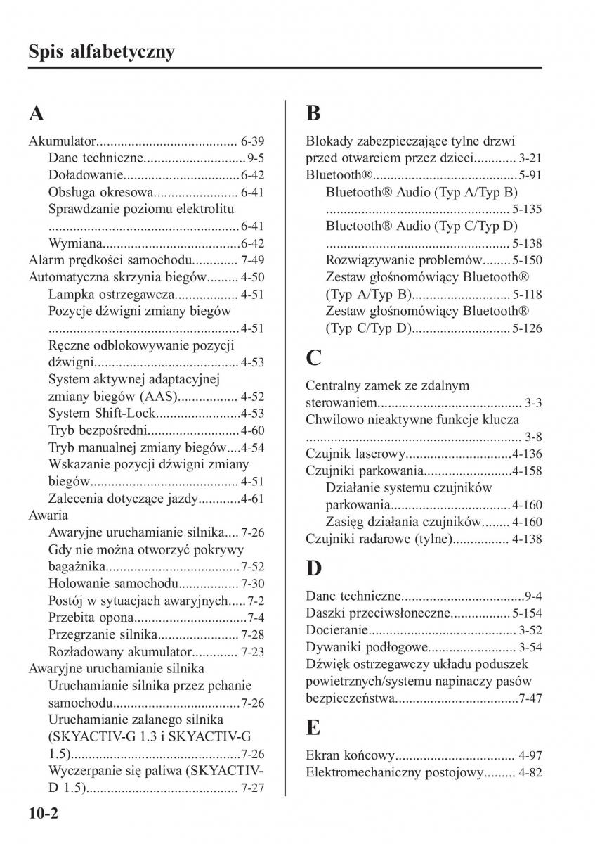 Mazda 2 Demio instrukcja obslugi / page 655