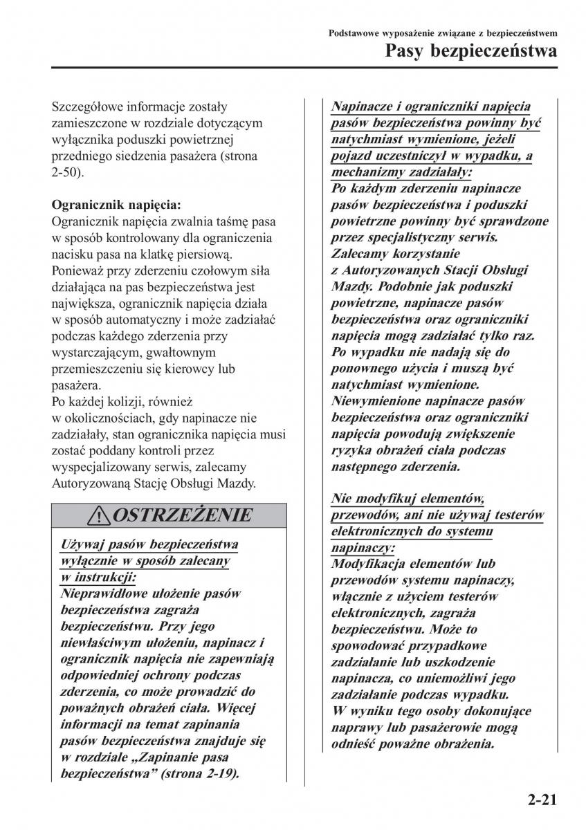 Mazda 2 Demio instrukcja obslugi / page 42