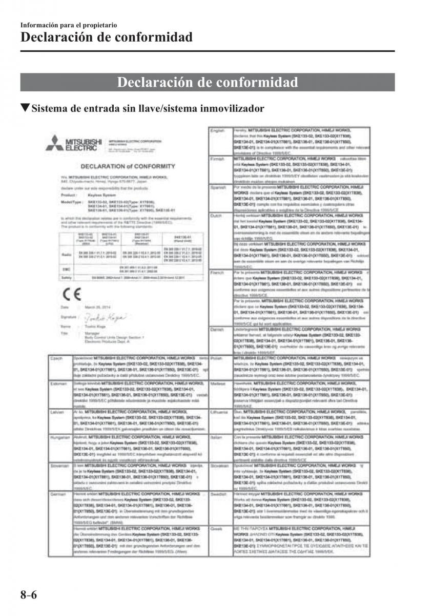 Mazda 2 Demio manual del propietario / page 637