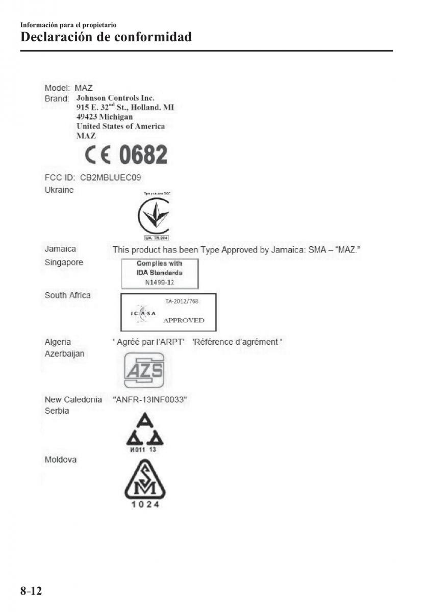 Mazda 2 Demio manual del propietario / page 643