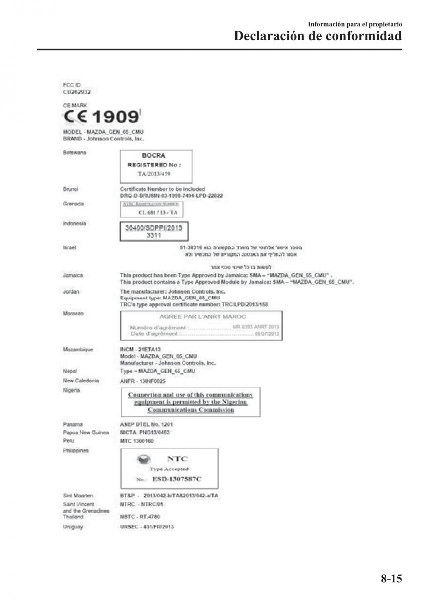 Mazda 2 Demio manual del propietario / page 646