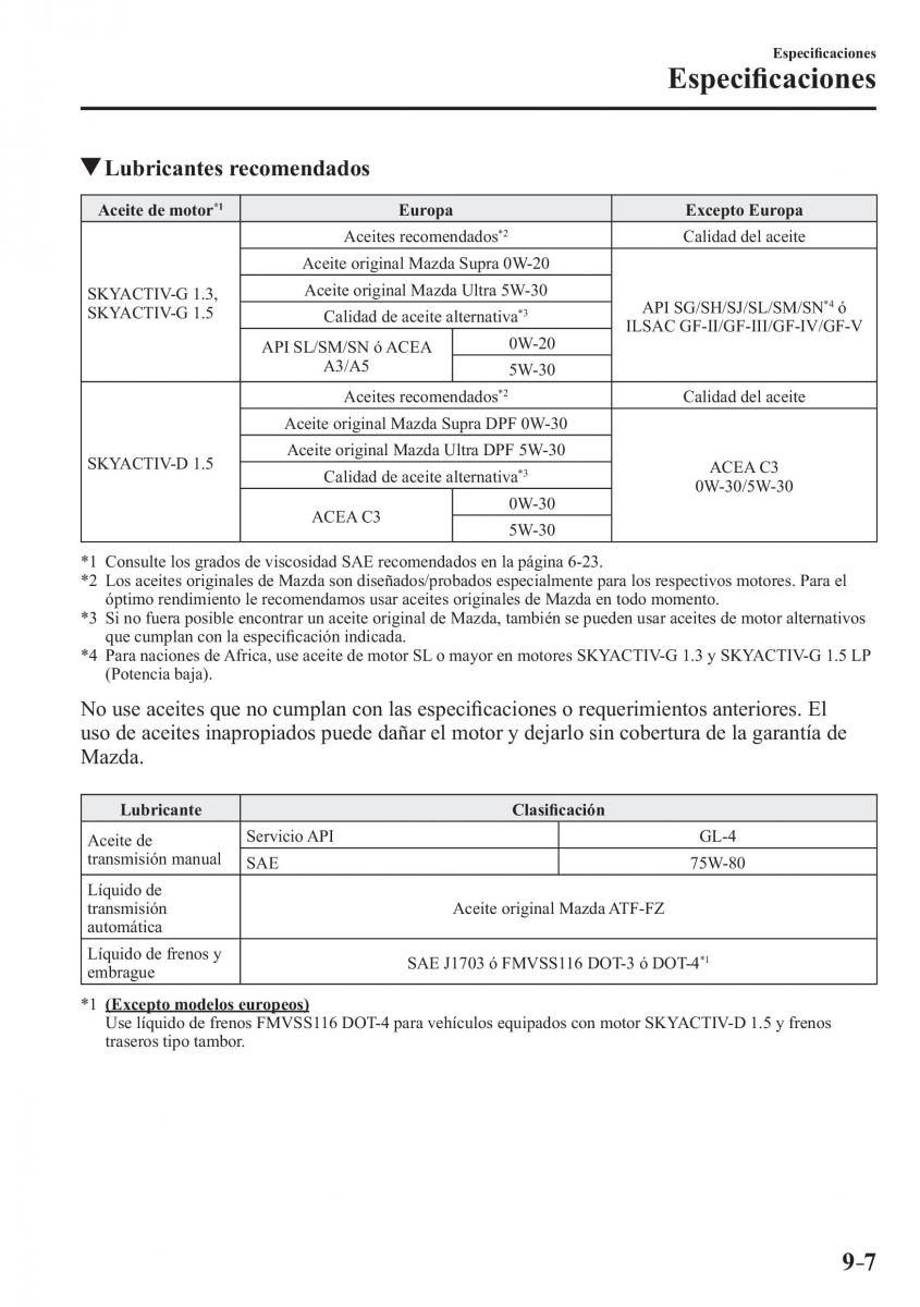 Mazda 2 Demio manual del propietario / page 660