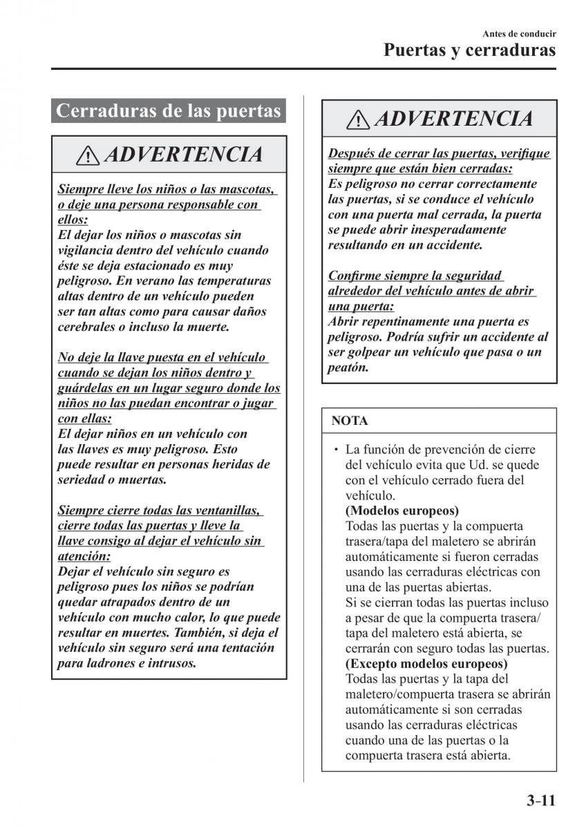 Mazda 2 Demio manual del propietario / page 98