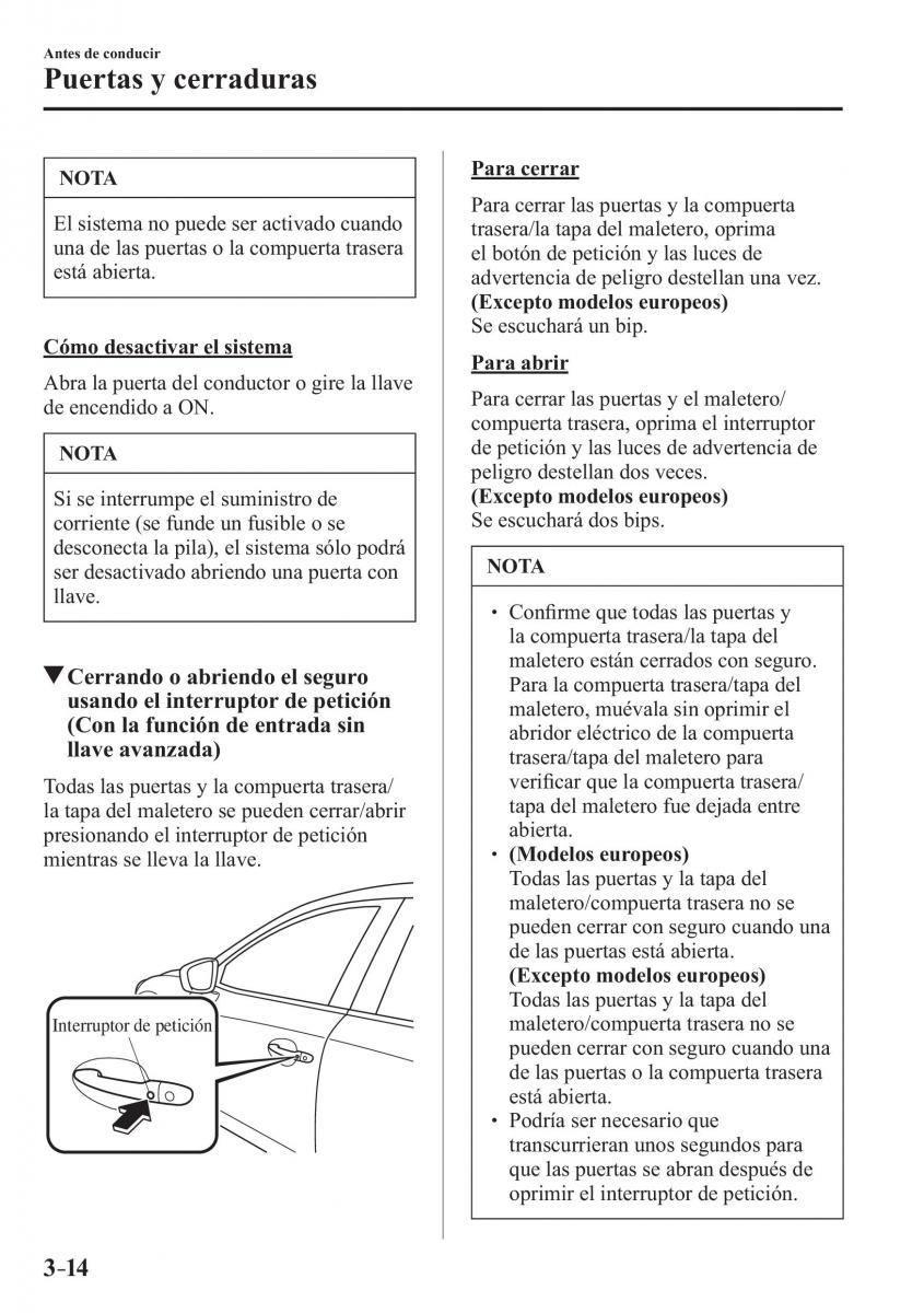 Mazda 2 Demio manual del propietario / page 101