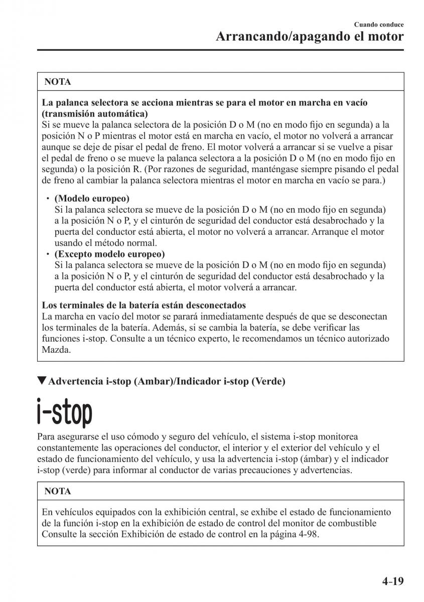 Mazda 2 Demio manual del propietario / page 176