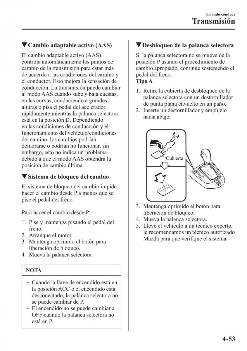 Mazda 2 Demio manual del propietario / page 210