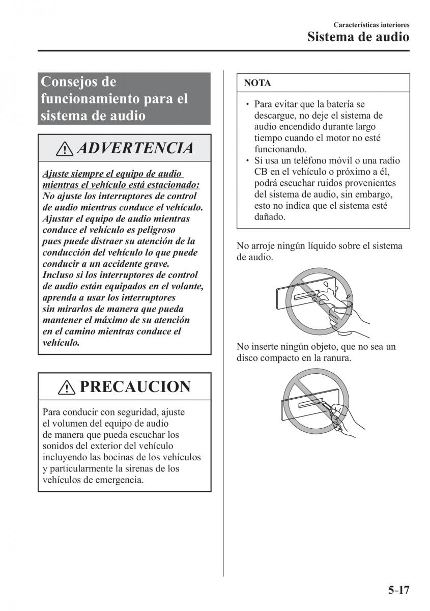 Mazda 2 Demio manual del propietario / page 342