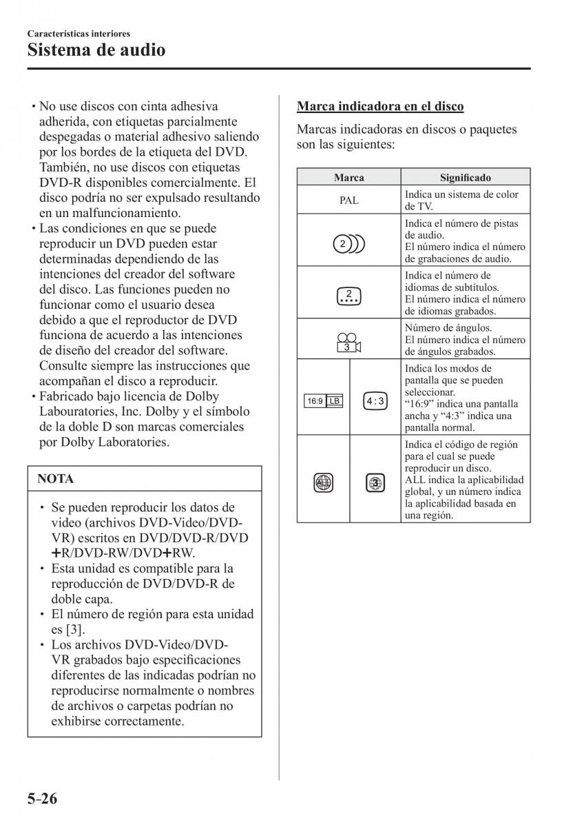 Mazda 2 Demio manual del propietario / page 351