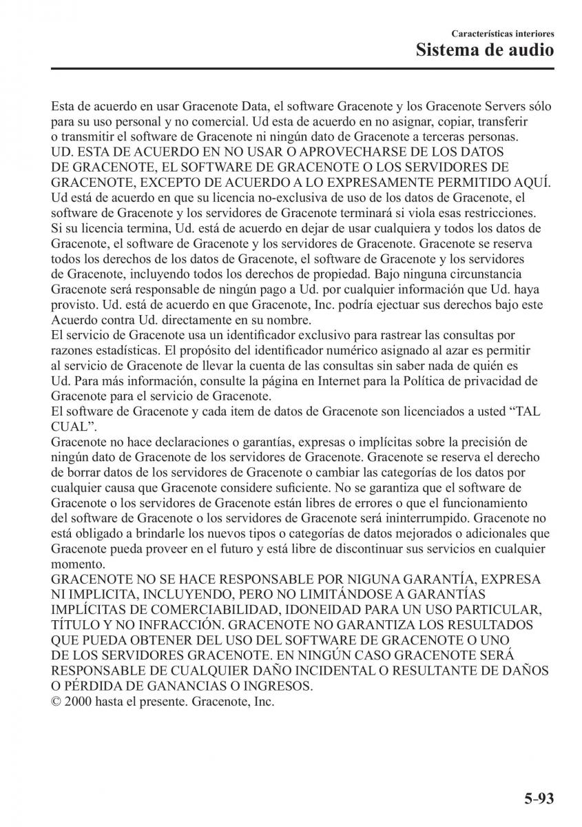 Mazda 2 Demio manual del propietario / page 418