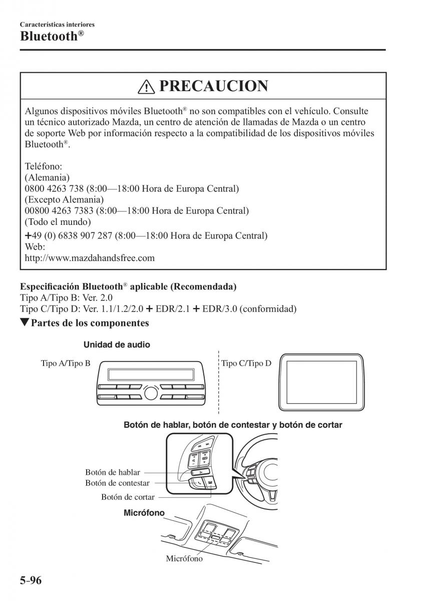 Mazda 2 Demio manual del propietario / page 421