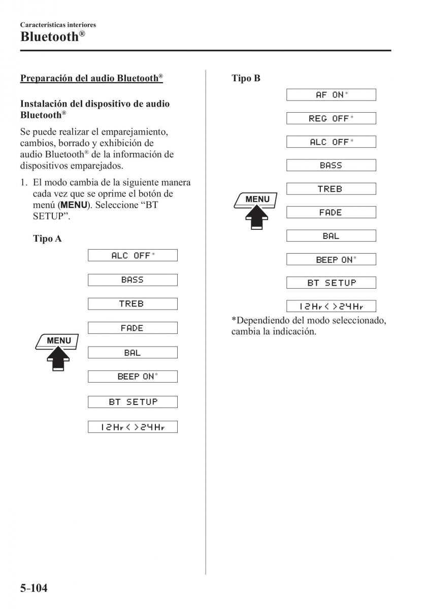 Mazda 2 Demio manual del propietario / page 429