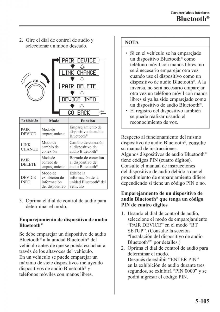 Mazda 2 Demio manual del propietario / page 430