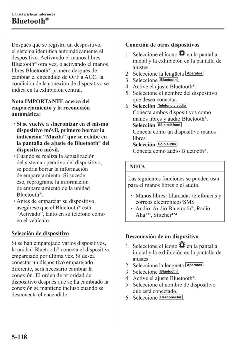 Mazda 2 Demio manual del propietario / page 443