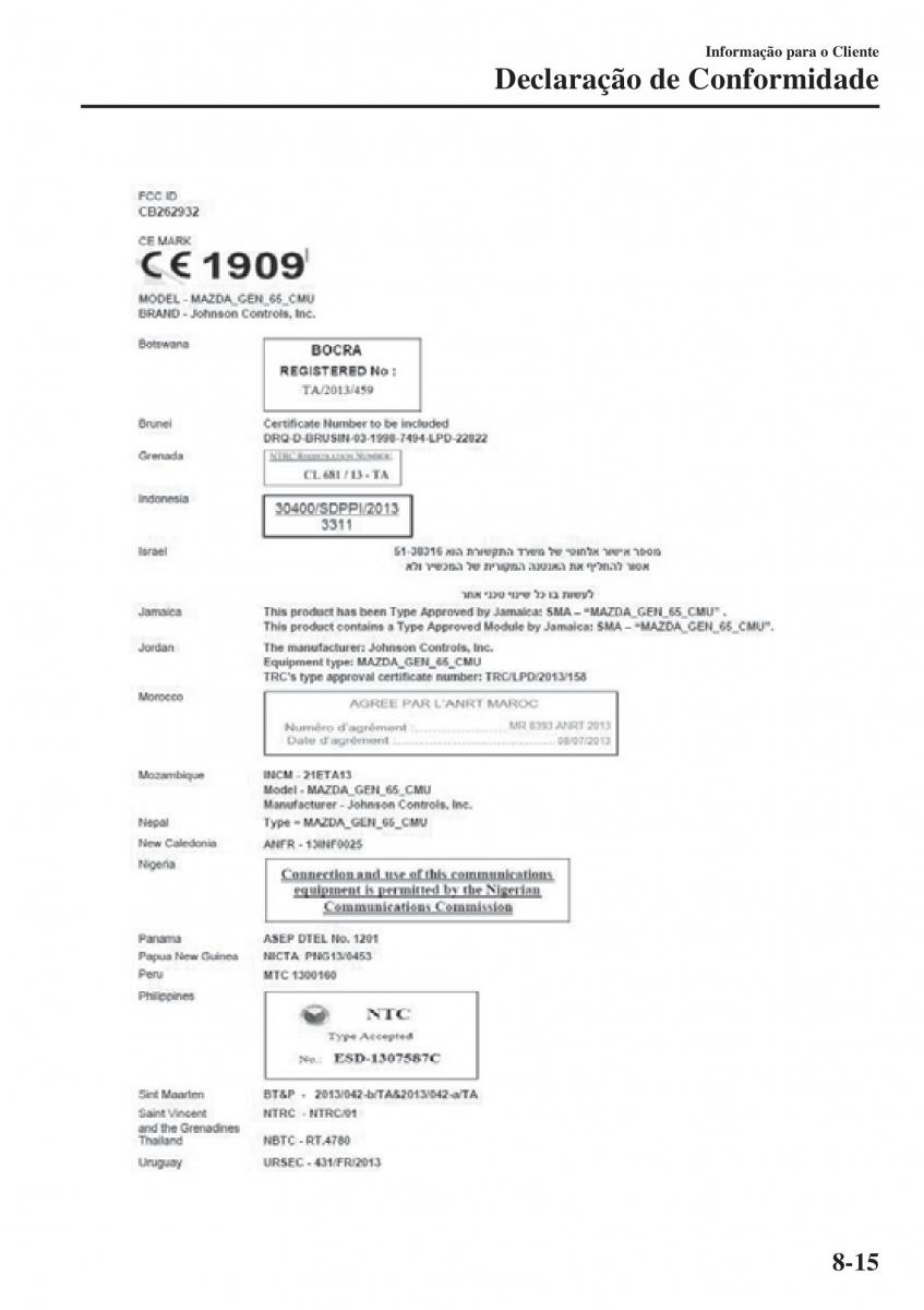 Mazda 2 Demio manual del propietario / page 628