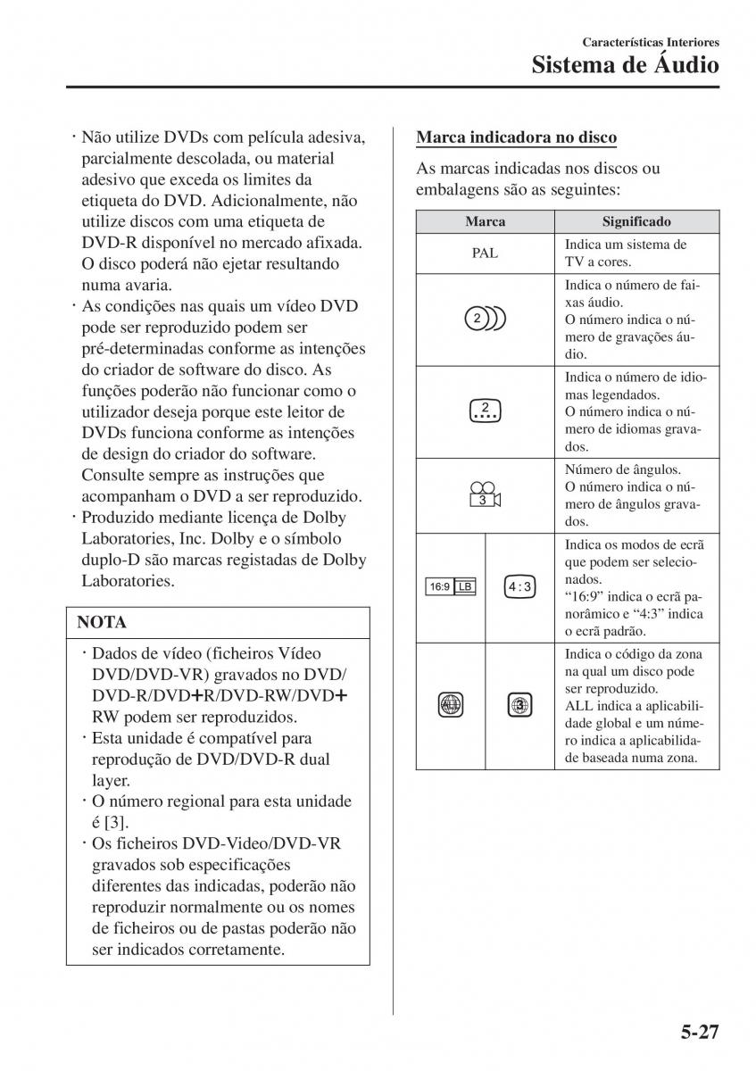 Mazda 2 Demio manual del propietario / page 344