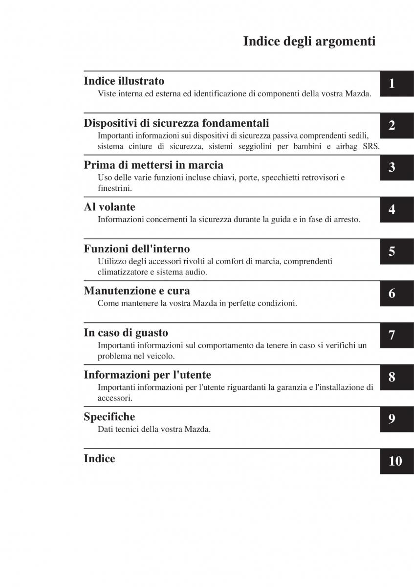 Mazda 2 Demio manuale del proprietario / page 8