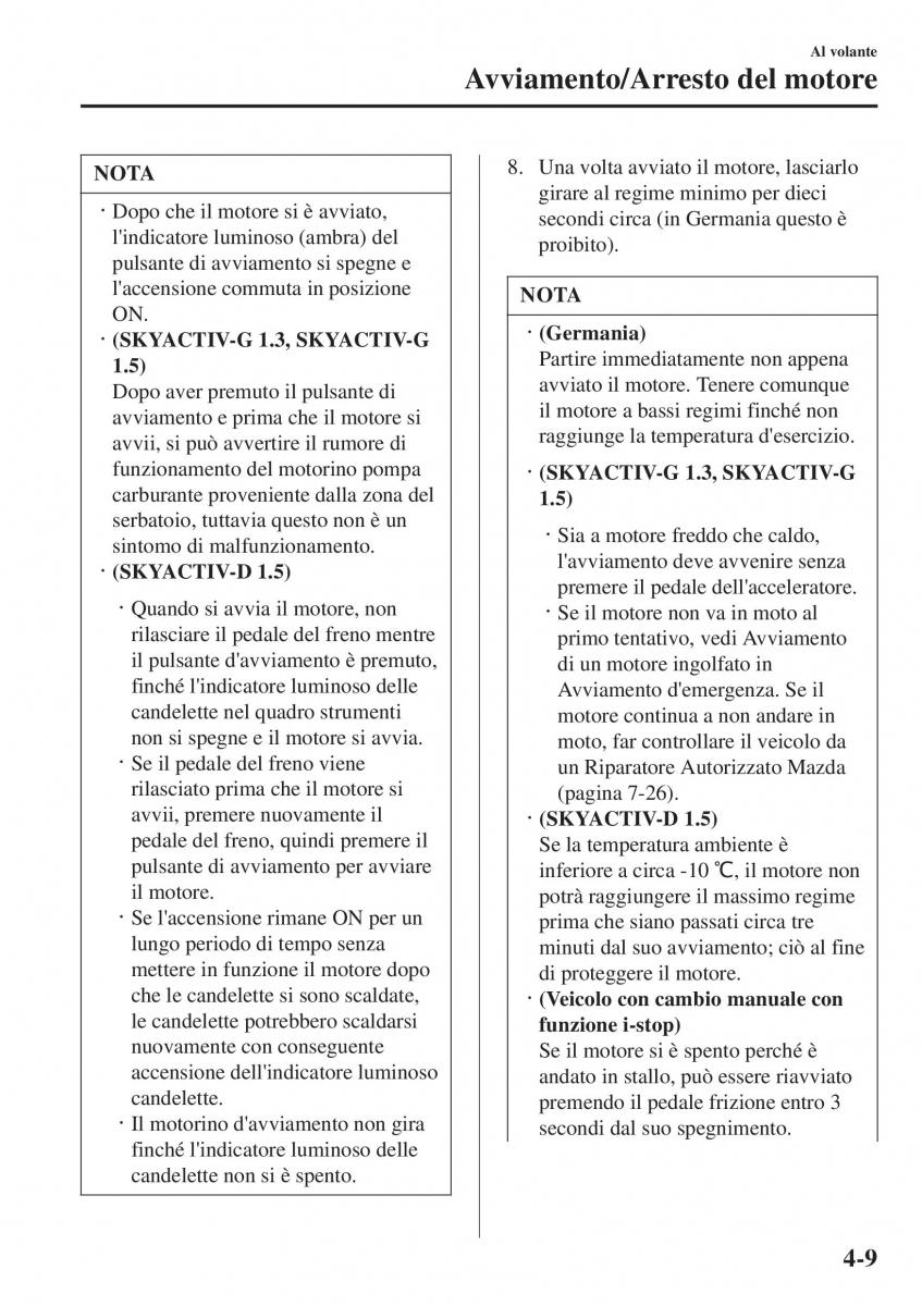 Mazda 2 Demio manuale del proprietario / page 160