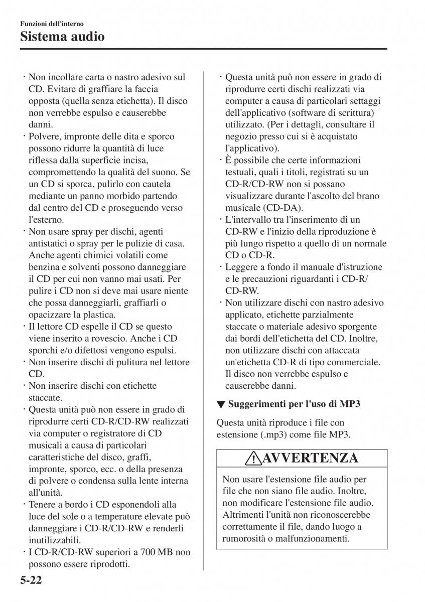 Mazda 2 Demio manuale del proprietario / page 337