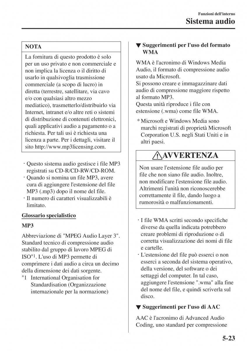 Mazda 2 Demio manuale del proprietario / page 338