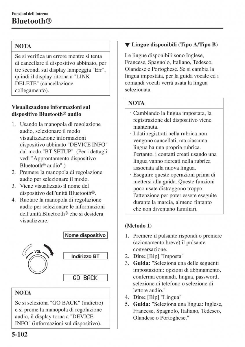 Mazda 2 Demio manuale del proprietario / page 417