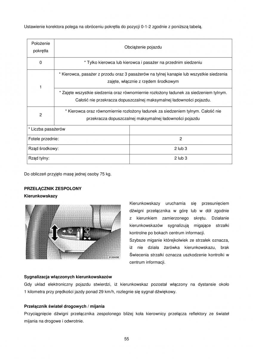 Chrysler Voyager Caravan IV 4 instrukcja obslugi / page 55