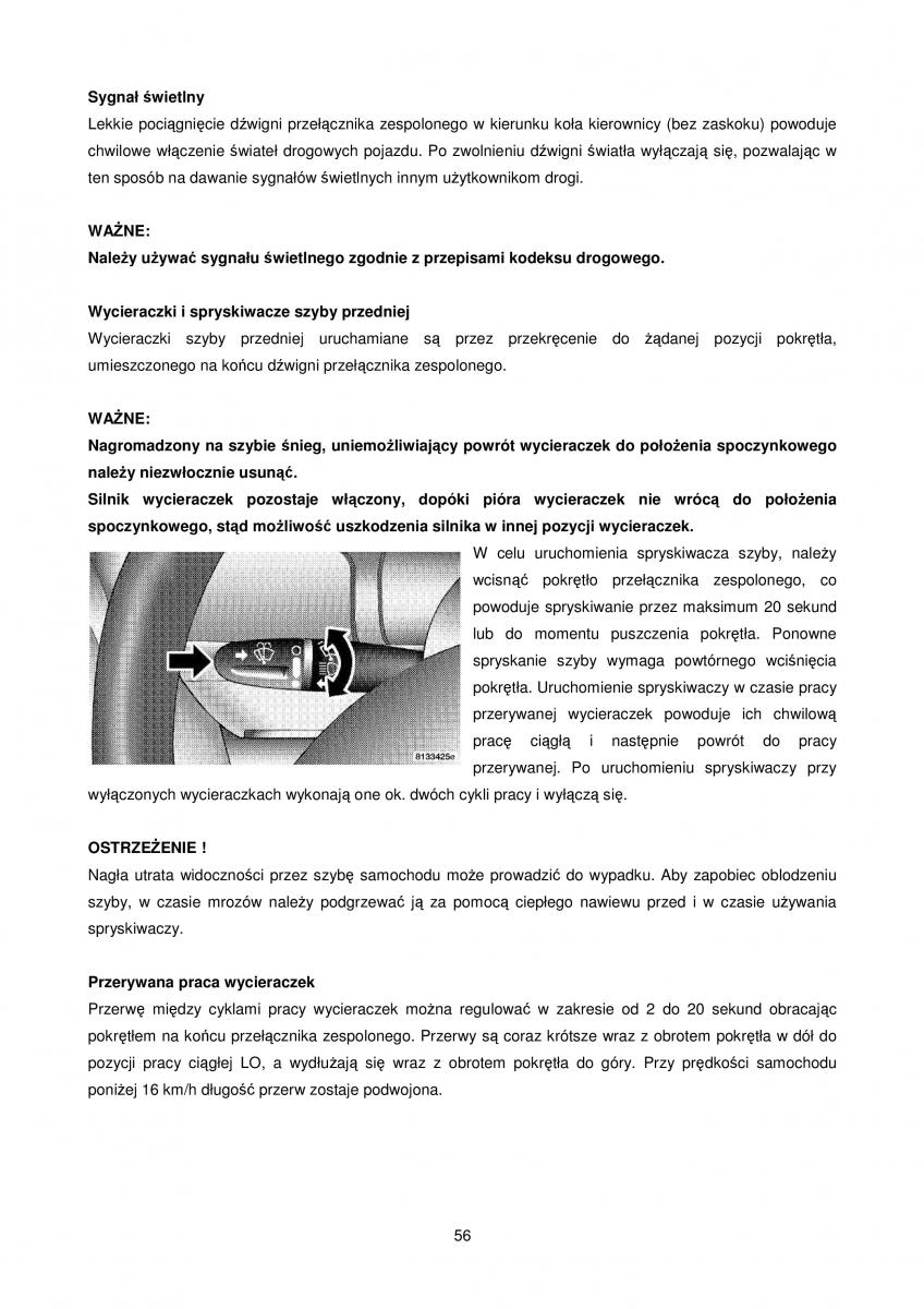 Chrysler Voyager Caravan IV 4 instrukcja obslugi / page 56